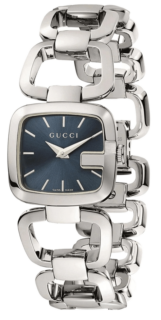 Montre Gucci G Gucci à cadran bleu et bracelet en acier argenté