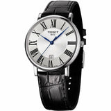 Tissot Carson Premium Silver Dial Black Leather Strap Watch For Men - T122.410.16.033.00