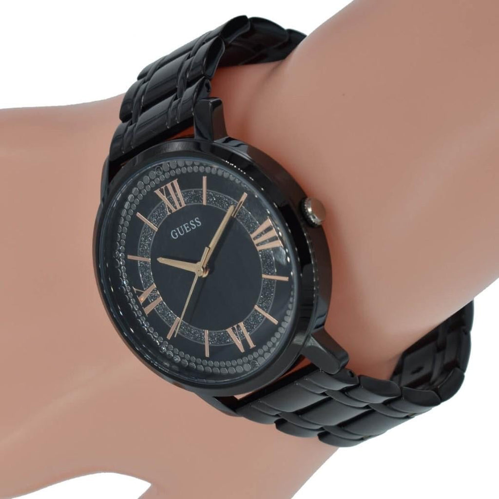 Guess Montauk Black Tone Stainless Steel Watch For Women - W0933L4