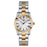 Tissot T Wave Lady White Mother of Pearl Dial Two Tone Steel Strap Watch For Women - T112. 210. 22. 113. 00