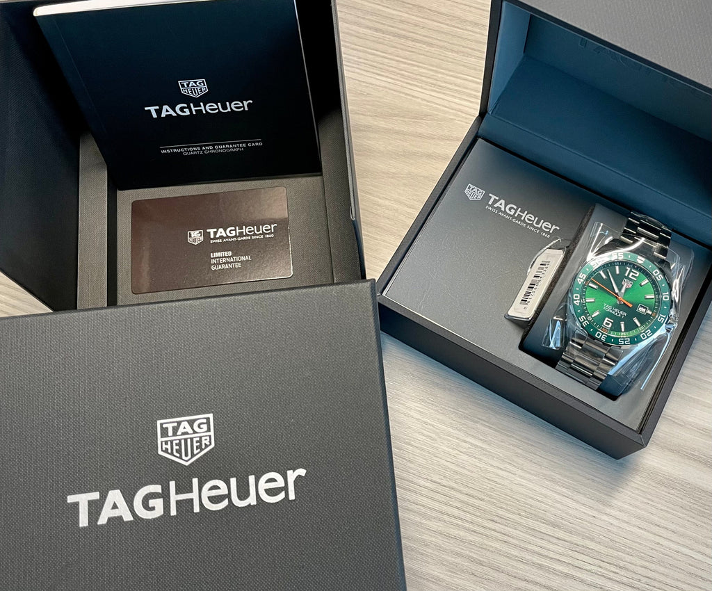 Tag Heuer Formula 1 Limited Edition Quartz 43mm Green Dial Silver Steel Strap Watch for Men - WAZ1017.BA0842
