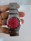 Marc Jacobs Classic Red Dial Silver Steel Strap Watch for Women - MBM3031
