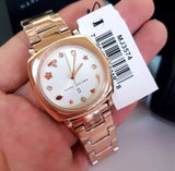 Marc Jacobs Mandy White Dial Rose Gold Stainless Steel Strap Watch for Women - MJ3574