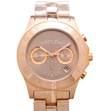 Marc Jacobs Blade Sunray Brown Dial Rose Gold Stainless Steel Strap Watch for Women - MBM3308