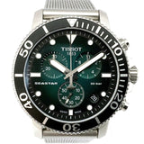 Tissot Seastar 1000 Chronograph Green Dial Silver Mesh Bracelet Watch For Men - T120.417.11.091.00