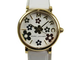 Marc Jacobs Roxy White Dial White Leather Strap Watch for Women - MJ1607