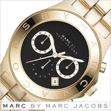 Marc Jacobs Blade Black Dial Gold Stainless Steel Watch for Women - MBM3309