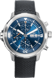 IWC Aquatimer Automatic Chronograph 44mm Blue Dial Black Rubber Strap Watch for Men - IW376805