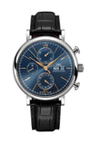 IWC Portofino Chronograph Blue Dial Black Leather Strap Watch for Men - IW391036