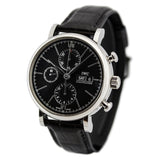 IWC Portofino Chronograph Black Dial Black Leather Strap Watch for Men - IW391029