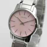 Calvin Klein City Pink Mother of Pearl Dial Stainless Steel Strap Watch For Women - K2G2314E