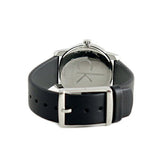 Calvin Klein City Silver Dial Black Leather Strap Watch For Women - K2G231C6