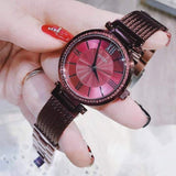 Guess Soho Pink Dial Pink Mesh Bracelet Watch For Women - W0638L6