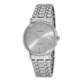 Longines Presence 38.5mm Automatic Silver Dial Silver Mesh Bracelet Watch for Men - L4.921.4.72.6