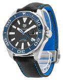 Tag Heuer Aquaracer Calibre 5 Automatic Black Dial Black Nylon Strap Watch for Men - WAY201C.FC6395