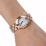 Marc Jacobs Mini Amy White Dial Rose Gold Stainless Steel Strap Watch for Women - MBM3078