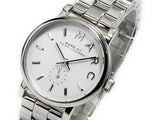 Marc Jacobs Baker White Dial Silver Stainless Steel Strap Watch for Women - MBM3246