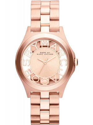 Marc Jacobs Henry Rose Gold Dial Stainless Steel Strap Watch for Women - MBM3293