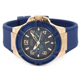 Guess Rigor Blue Dial Blue Silicone Strap Watch For Men - W0247G3