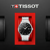 Tissot T Classic Tradition Black Dial Silver Steel Strap Watch For Men - T063.610.11.057.00