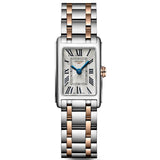 Longines Dolcevita 18K Gold White Dial Two Tone Steel Strap Watch for Women - L5.258.5.71.7