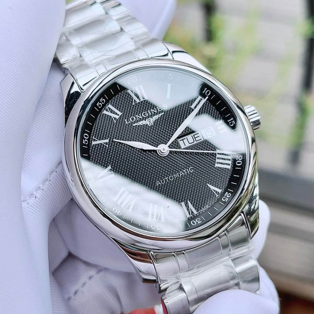 Longines Master Collection Automatic Day Date Black Dial Silver