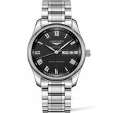 Longines Master Collection Automatic Day Date Black Dial Silver Steel Strap Watch for Men - L2.755.4.51.6