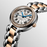 Longines PrimaLuna Automatic Diamond 26.5mm Silver Dial Two Tone Steel Strap Watch for Women - L8.111.5.79.6