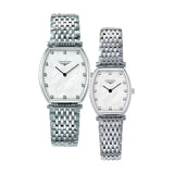 Longines La Grande Classique de Longines Tonneau White Dial Silver Steel Strap Watch for Women - L4.205.4.87.6