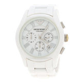 Emporio Armani Chronograph Ceramic White Dial Watch For Women - AR1403