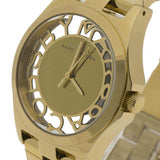 Marc Jacobs Henry Transparent Gold Dial Gold Stainless Steel Strap Watch for Women - MBM3206