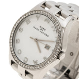 Marc Jacobs Henry White Diamonds Dial Silver Stainless Steel Strap Watch for Women - MBM3044