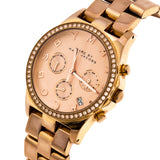 Marc Jacobs Henry Chronograph Rose Gold Dial Stainless Steel Strap Watch for Women - MBM3118