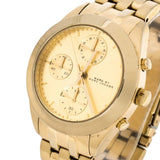 Marc Jacobs Peeker Chronograph Gold Dial Gold Stainless Steel Strap Watch for Women - MBM3393