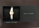 Marc Jacobs Blade White Dial White Leather Strap Watch for Women - MBM1344