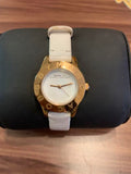 Marc Jacobs Blade Mini White Dial White Leather Strap Watch for Women - MBM1207