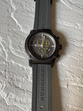 Burberry Sport Endurance Chronograph Grey Dial Grey Rubber Strap Watch for Men - BU7713