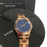 Marc Jacobs Henry Blue Dial Rose Gold Stainless Steel Strap Watch for Women - MBM3213