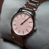 Calvin Klein City Pink Mother of Pearl Dial Stainless Steel Strap Watch For Women - K2G2314E