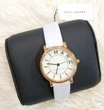 Marc Jacobs Roxy White Dial White Leather Strap Watch for Women - MJ1561