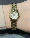 Marc Jacobs Amy Dinky White Dial Gold Stainless Steel Strap Watch for Women - MBM3226