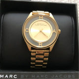 Marc Jacobs Marc Tether Gold Transparent Dial Gold Stainless Steel Strap Watch for Women - MBM3413