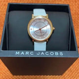 Marc Jacobs Roxy Silver Dial White Leather Strap Watch for Women - MJ1634