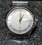 Gucci G Timeless Silver Dial Silver Steel Strap Unisex Watch - YA126442