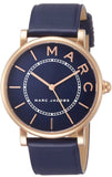Marc Jacobs Roxy Navy Blue Dial Navy Blue Leather Strap Watch for Women - MJ1539