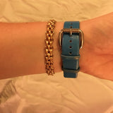 Marc Jacobs Blade Blue Dial Blue Leather Strap Watch for Women - MBM1202