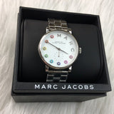 Marc Jacobs Baker Dexter White Dial SIlver Stainless Steel Strap Watch for Women - MBM3423