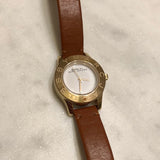 Marc Jacobs Mini Blade White Dial Brown Leather Strap Watch for Women - MBM1219