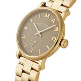 Marc Jacobs Baker Grey Dial Gold Stainless Steel Strap Watch for Women - MBM3281