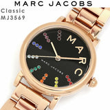 Marc Jacobs Roxy Black Dial Rose Gold Stainless Steel Strap Watch for Women - MJ3569